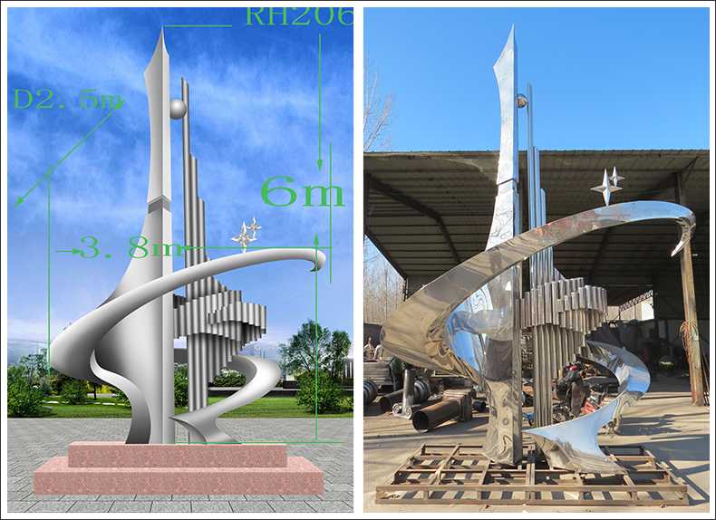 大型不銹鋼雕塑，不銹鋼雕塑廠家，室外大型景觀雕塑