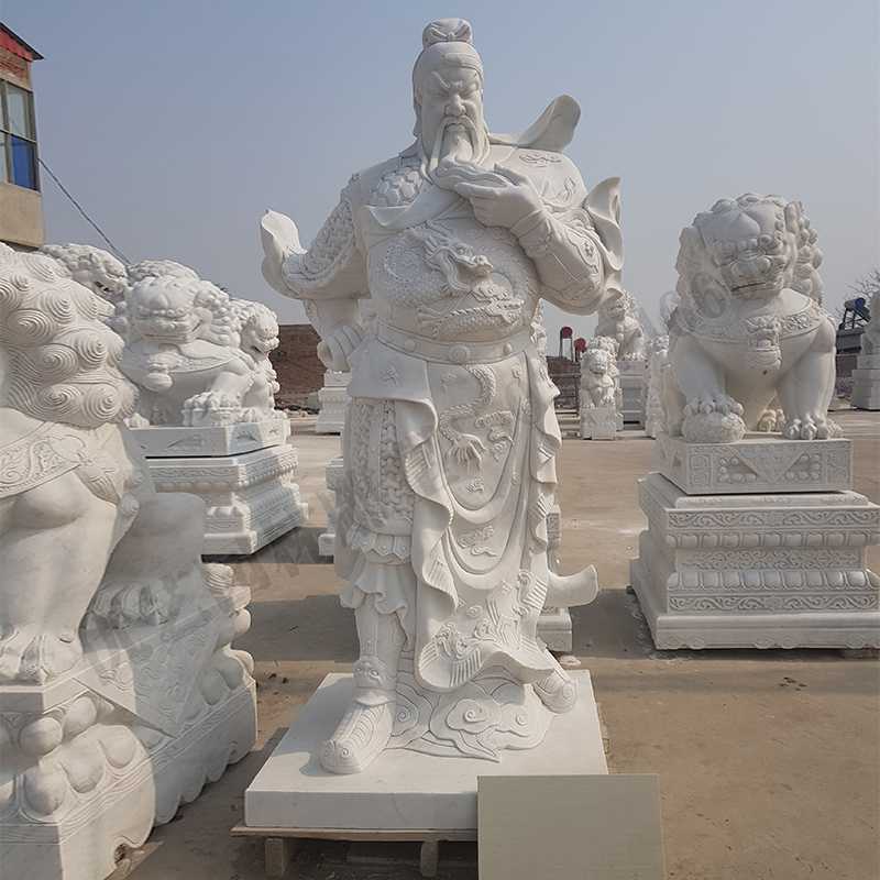漢白玉關公像，大理石關公像，石雕關公雕像，石材關公像