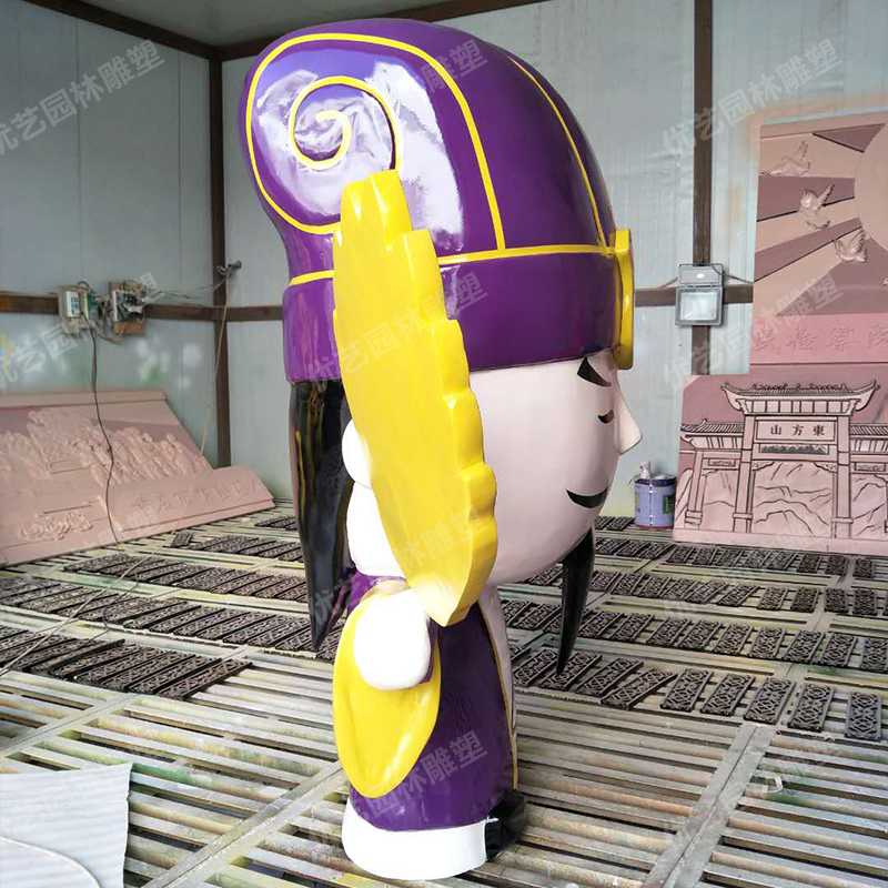 玻璃鋼諸葛亮,卡通諸葛亮雕塑 玻璃鋼諸葛亮,卡通諸葛亮雕塑